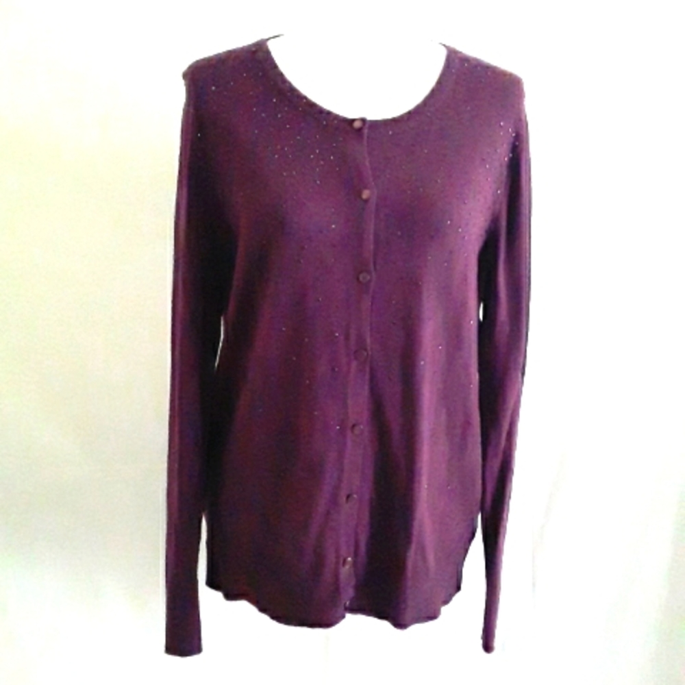 Merona Purple Rhinestone Cardigan